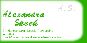 alexandra speck business card